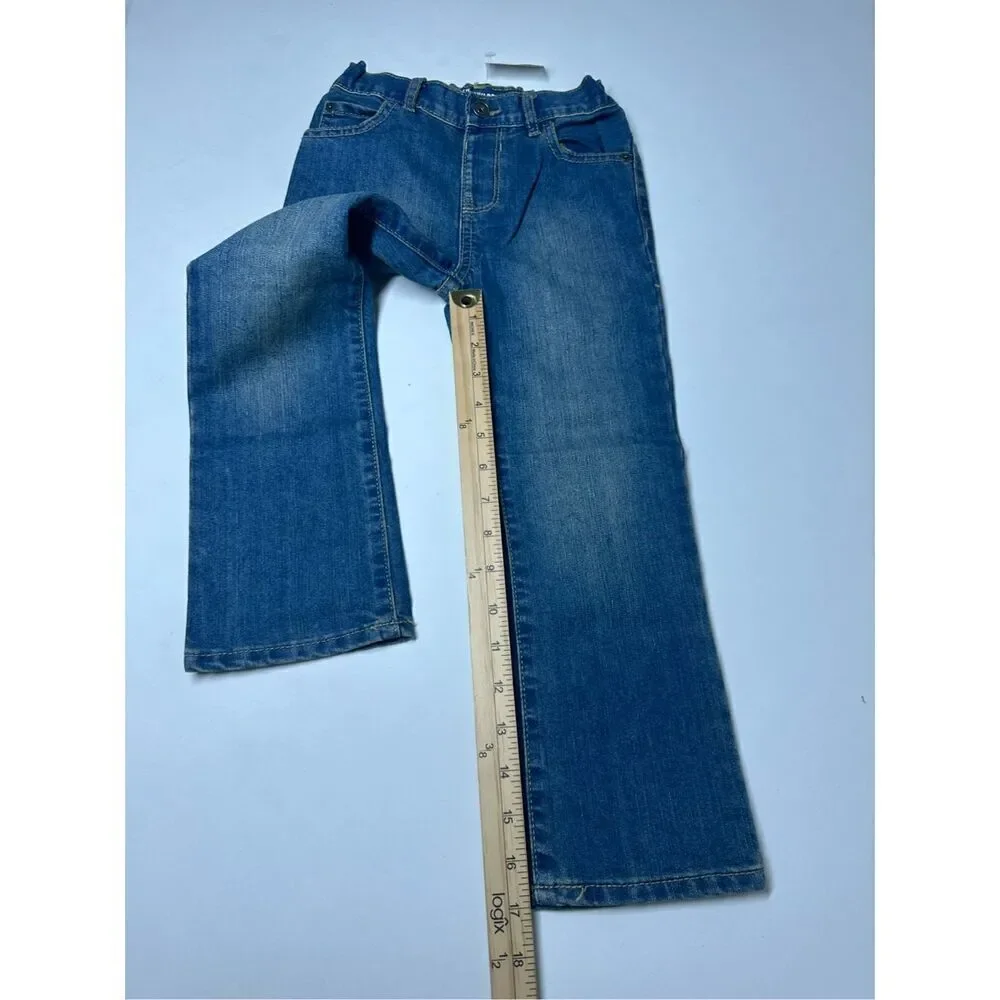 NWT Boy's Children’s Place 1989 Size 5T Adjustable Waist Bootcut Jeans Blue
